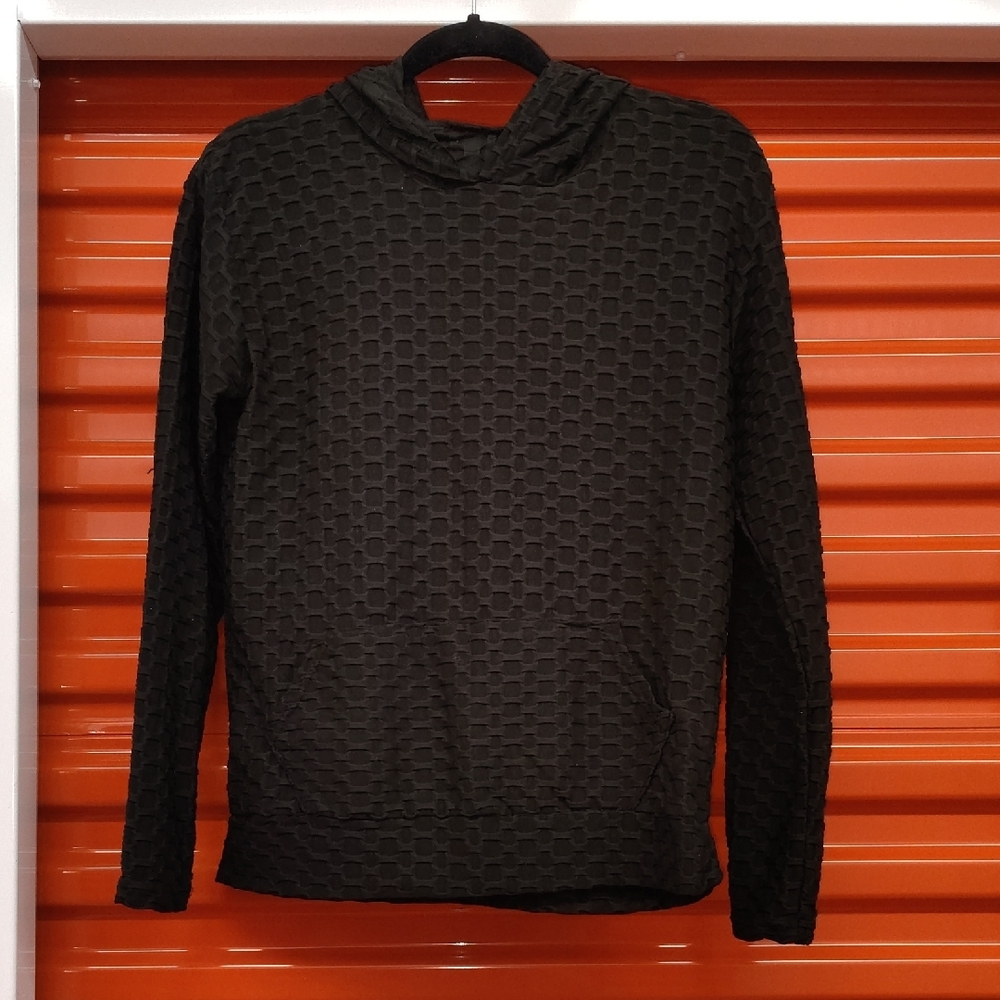 Black Textured Hoodie
